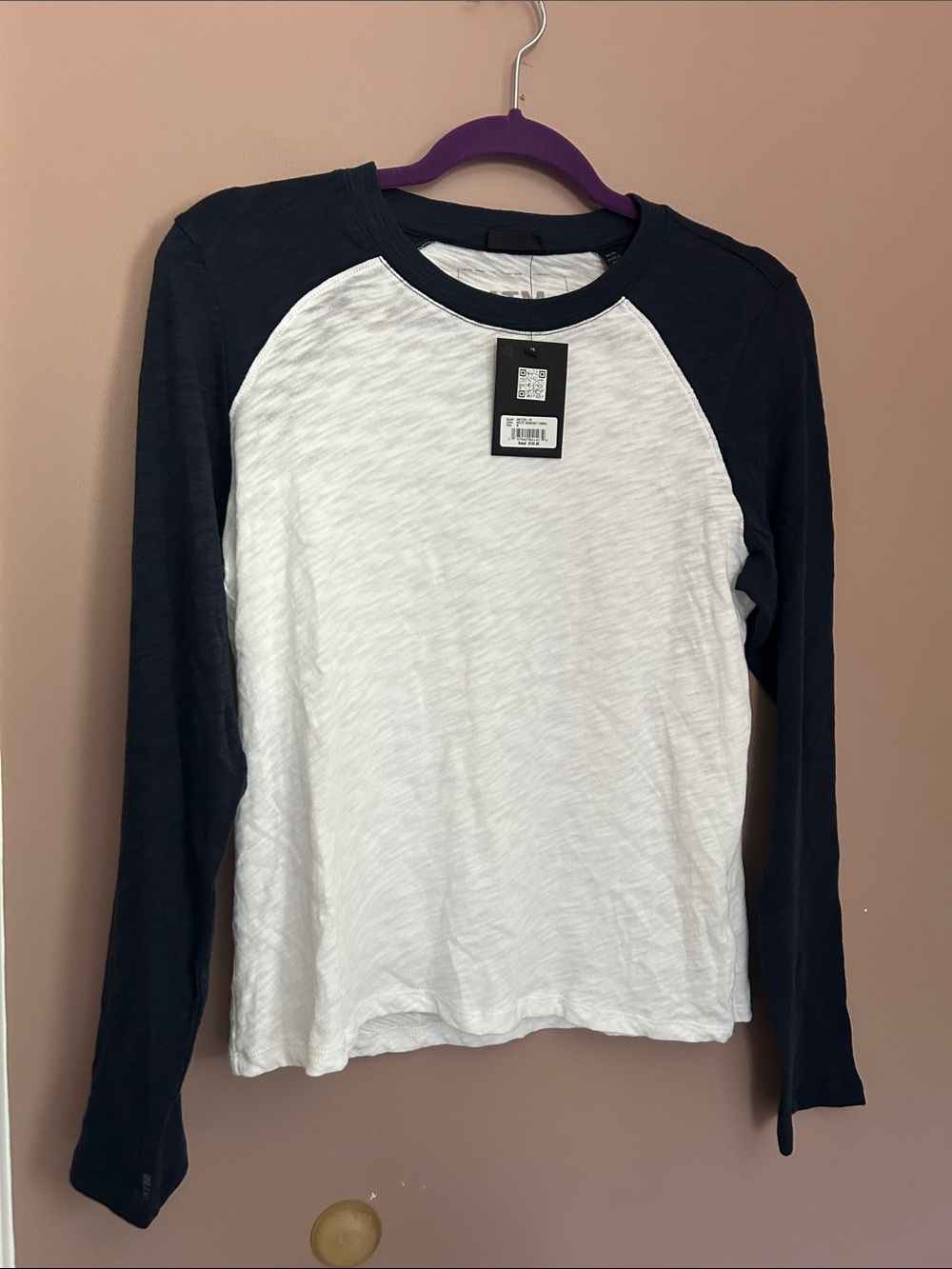 NWT ATM Anthony Thomas Melillo Raglan Long Sleeve Baseball Tee Shirt Size Medium - Picture 11 of 13